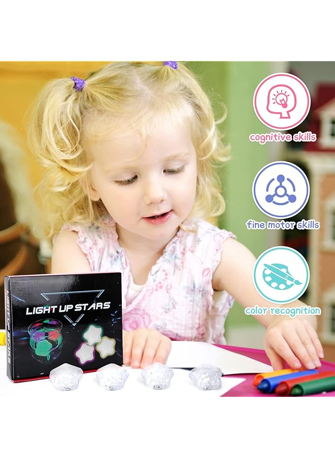 إيروريكس 12 قطعة من ألعاب حمام الأطفال على شكل نجمة متوهجة متغيرة الألوان مع ضوء LED متغير الألوان - Image 3