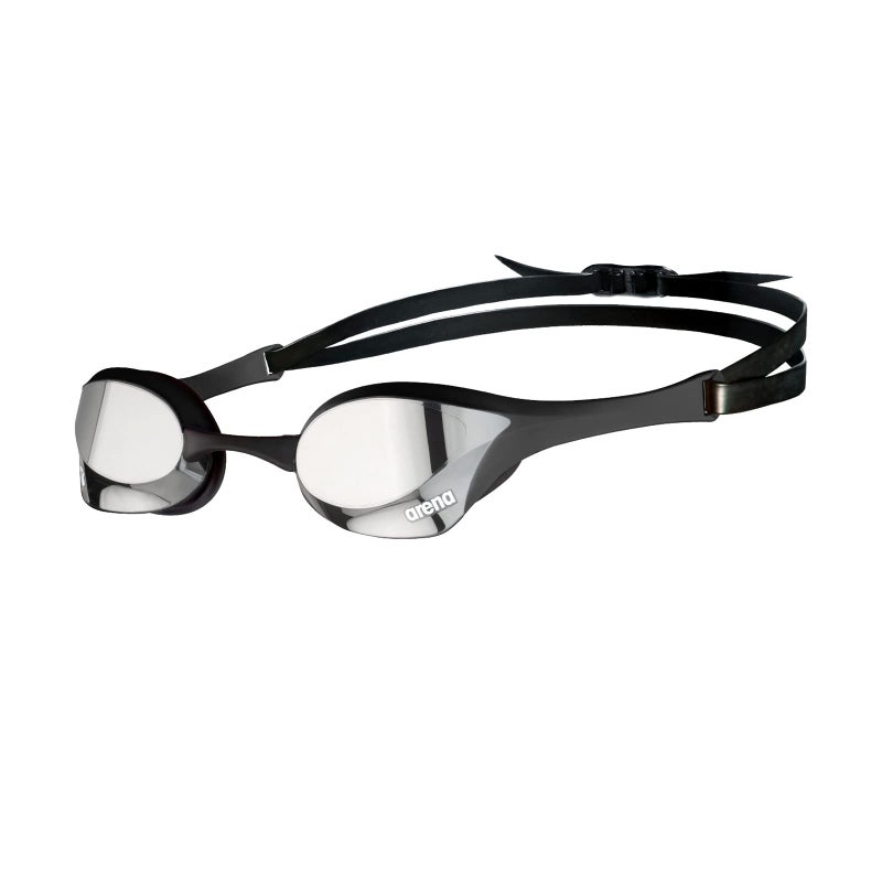ARENA Unisex Cobra Ultra Swipe Racing Swim Goggles for Adult Men Women Anti-Fog Technology Polycarbonate Hard Mirrored Lens Professional Athlete Gear, Silver/Black - Image 1