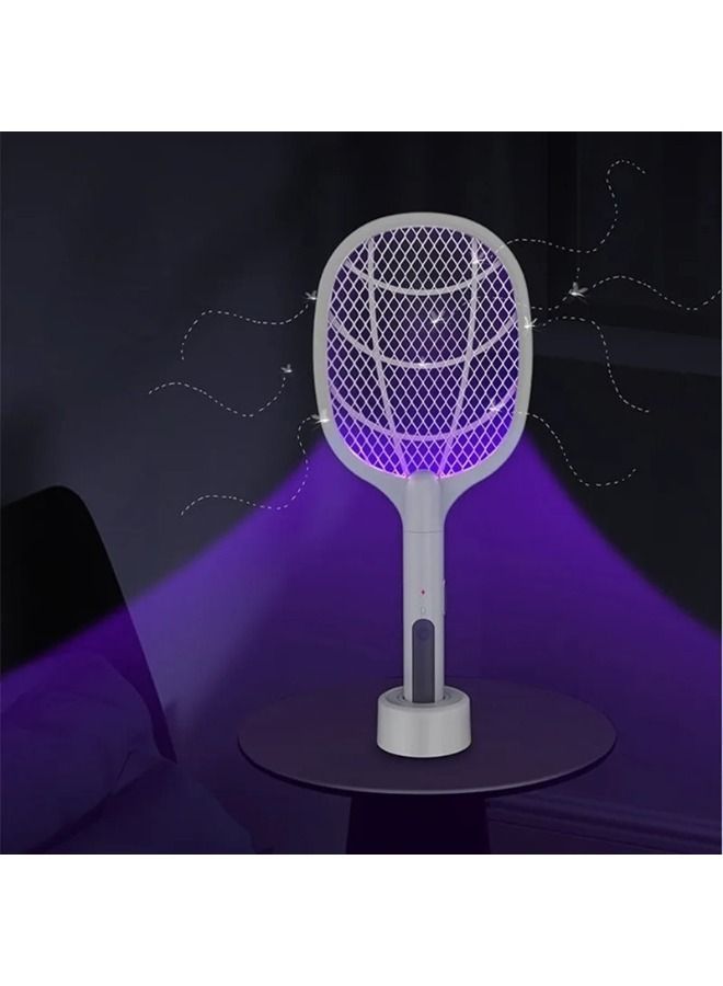 Bug Zapper, 3000 Volt Indoor & Outdoor Electric Fly Swatter, USB Rechargeable Mosquito Killer Racket (Assorted Colors) - Image 5
