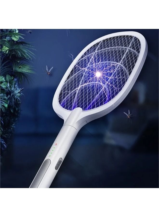 Bug Zapper, 3000 Volt Indoor & Outdoor Electric Fly Swatter, USB Rechargeable Mosquito Killer Racket (Assorted Colors) - Image 4