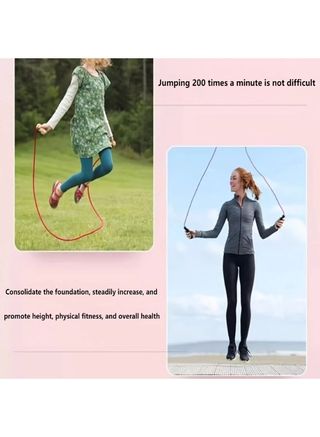 Goolsky High-Performance Racing Jump Rope with Transparent Handles, Rubber Material, Uncharged, for Exercise and Fitness -Pink - Image 5