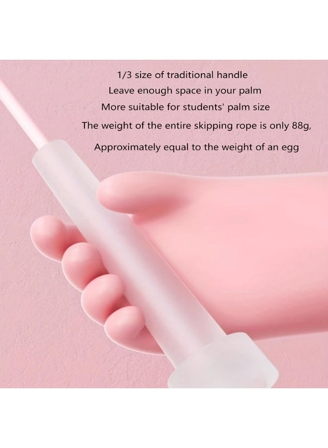 Goolsky High-Performance Racing Jump Rope with Transparent Handles, Rubber Material, Uncharged, for Exercise and Fitness -Pink - Image 4