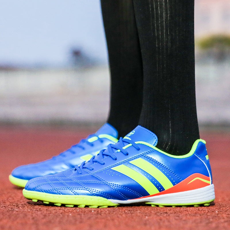 Children's Football Shoes with Short Studs - Anti-Slip Leather Training Shoes for Kids, TF Sole for  Grass - Image 1