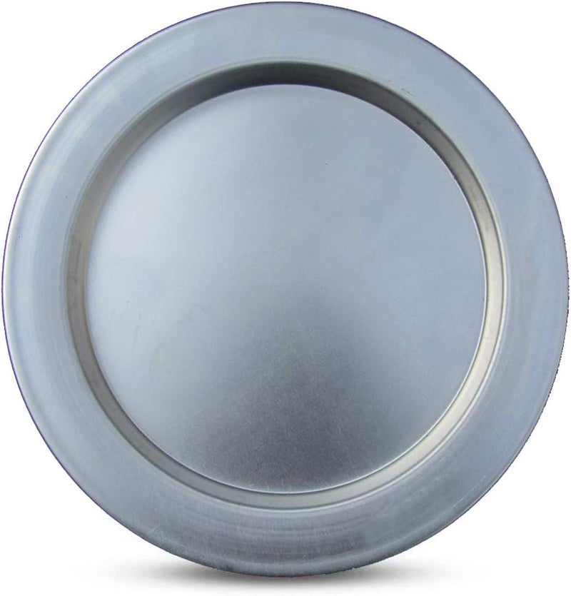 Frigya طبق كنافة كبير - أطباق طهي وتقديم لعجينة الكنافة الممزقة - مجموعة من 2 - لون فضي - أواني ألمنيوم كبيرة للتقديم - Image 3