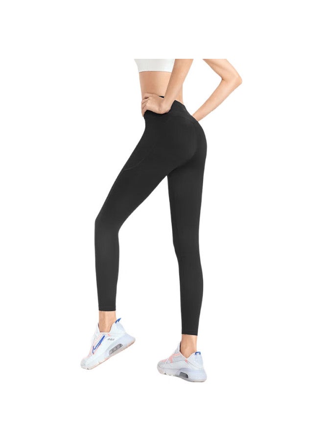 VFU Xingqing Yoga Pants For Women, High-Waisted Lifting, Running, Fitness, Sports Pants, High-Elasticity, Tight-Fitting Pants, Black, Xl - Image 3