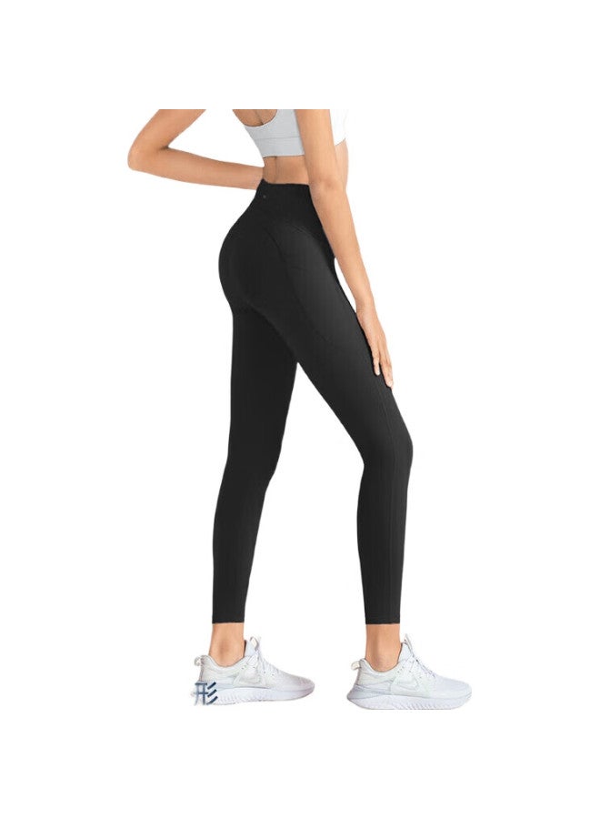 VFU Xingqing Yoga Pants For Women, High-Waisted Lifting, Running, Fitness, Sports Pants, High-Elasticity, Tight-Fitting Pants, Black, Xl - Image 1
