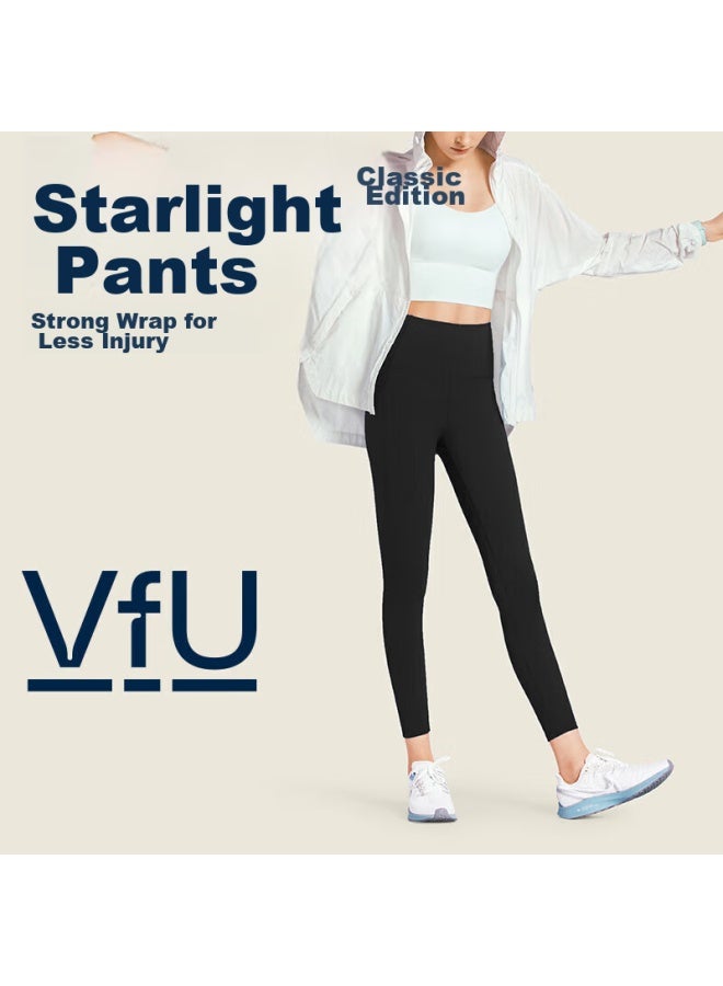 Vfu Xingqing Yoga Pants For Women, High-waisted Lifting, Running, Fitness, Sports Pants, High-elasticity, Tight-fitting Pants, Black, XL - Image 1