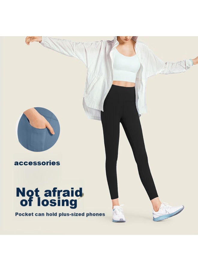 Vfu Xingqing Yoga Pants For Women, High-waisted Lifting, Running, Fitness, Sports Pants, High-elasticity, Tight-fitting Pants, Black, XL - Image 3