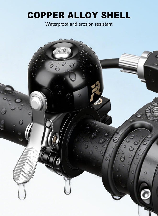 Onvian Bike Bell, 90dB Loud Crisp Bicycle Bell, Copper Alloy Waterproof Bike Horn for 22-28mm Handlebars, Easy to Install Durable Bicycle Bells for Mountain Bike, Road Bike, E-Bike, Scooter - Image 5