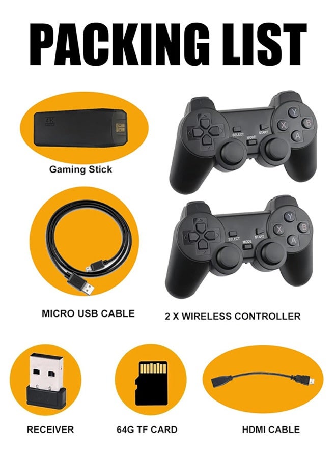 PHISMA 4K Smart Video Game Consoles,20,000 Games 64GB Retro Classic Gaming  2.4G Wireless Gamepads Controller (64G,20000+ Games) - Image 2