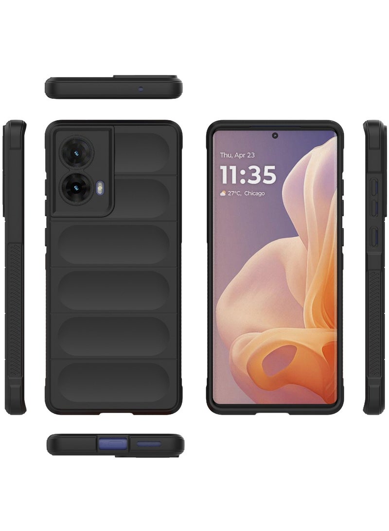 Phone case cover Magic Shield TPU + Silicone Shockproof Phone Case For  Moto G85 (Black) - Image 2