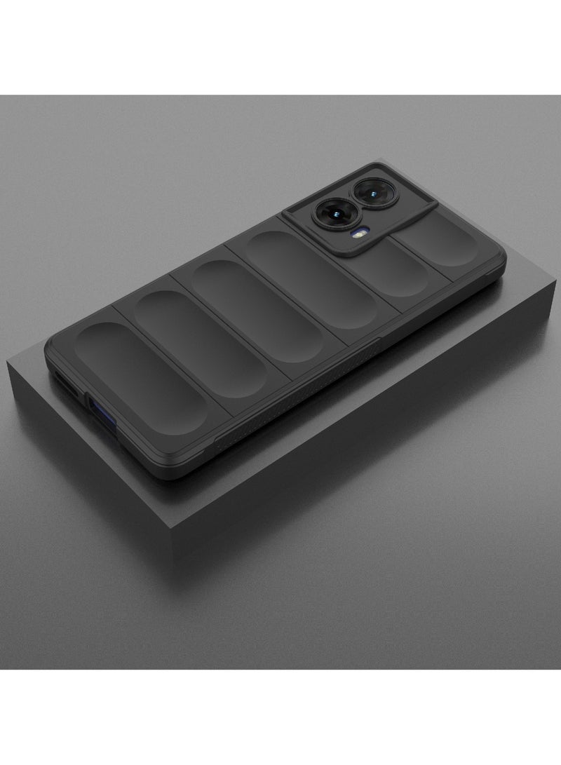 Phone case cover Magic Shield TPU + Silicone Shockproof Phone Case For  Moto G85 (Black) - Image 3