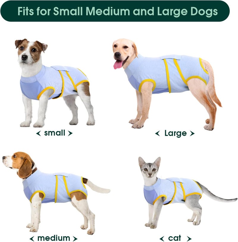 Kuoser Demand fit global economical quality Recovery Suit for Dogs Cats After Surgery, Professional Pet Recovery Shirt Dog Abdominal Wounds Bandages, Substitute E-Collar & Cone,Prevent Licking Dog Onesies Pet Surgery Recovery Suit Durable versatile substance - Image 3