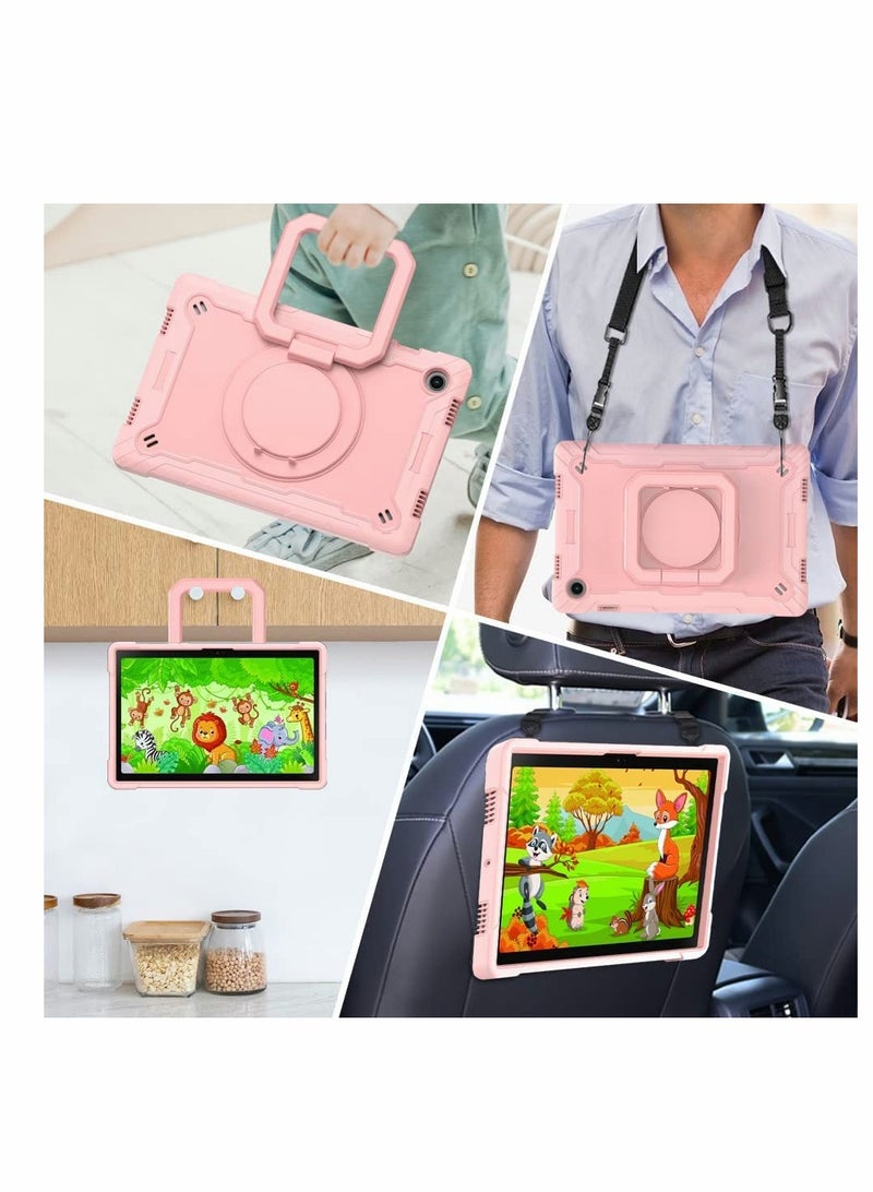 KASTWAVE Case Fit for Samsung Galaxy Tab A8 10.5 Inch 2022 SM X200 SM X205 SM X207 Heavy Duty Rugged Shockproof 360 Rotating Grip Handle Folding Stand Cover for Kids  - Image 4