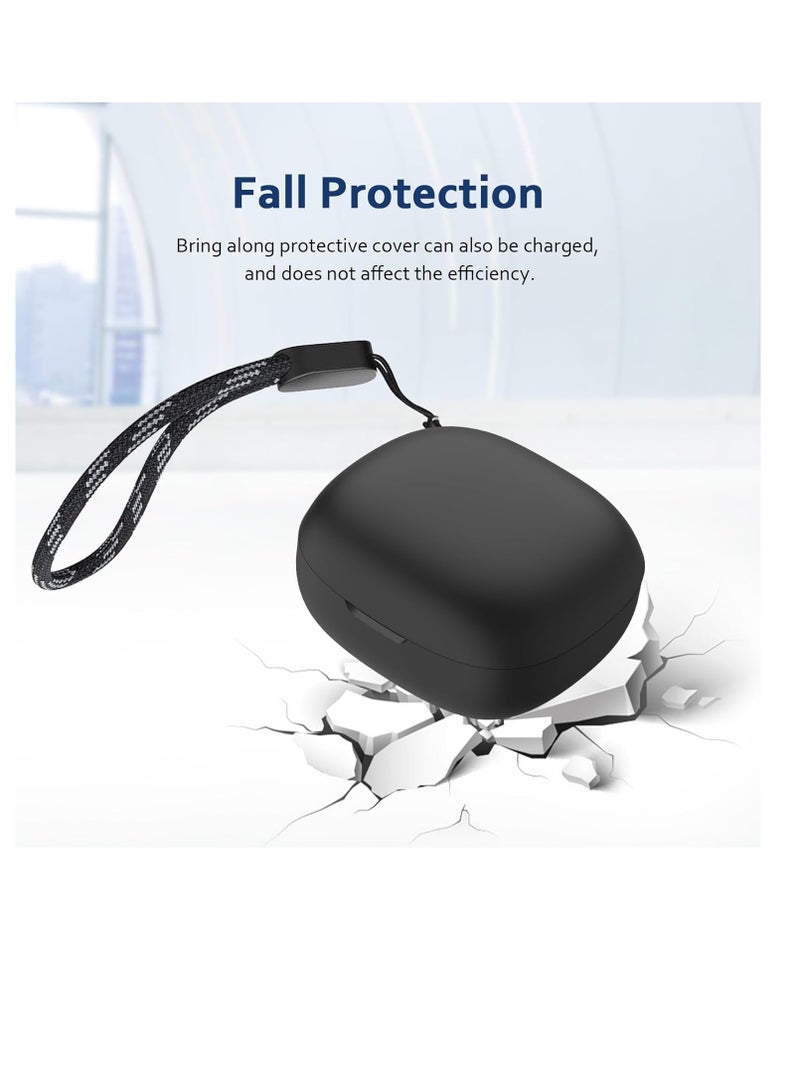 Generic Anker R50i Case Dust Proof Cover Earphone Protective Cover-Anker Soundcore R50i Case with Lanyard for AirPods (Black) - Image 2