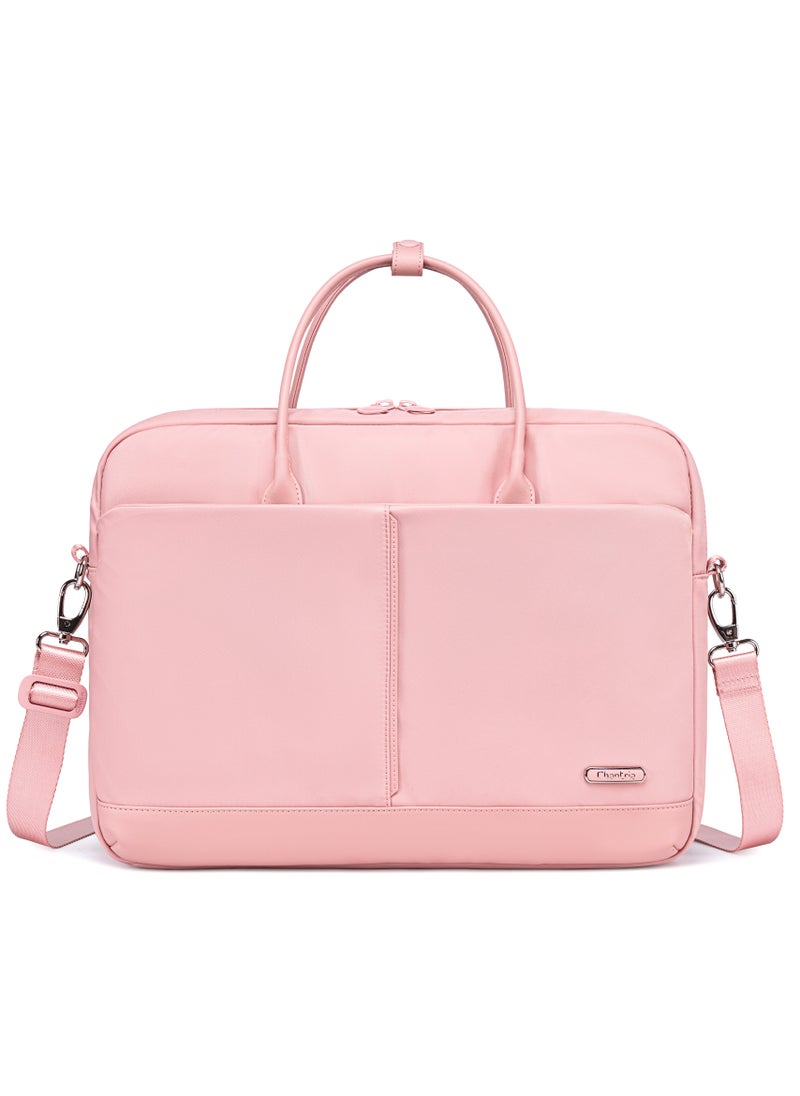Chantria Premium Lightweight Laptop Bag for Women Water Resistant Multifunctional Hand Bag with Multiple Pockets for Casual/Work/College/ School, CB00772- Pink  - Image 2