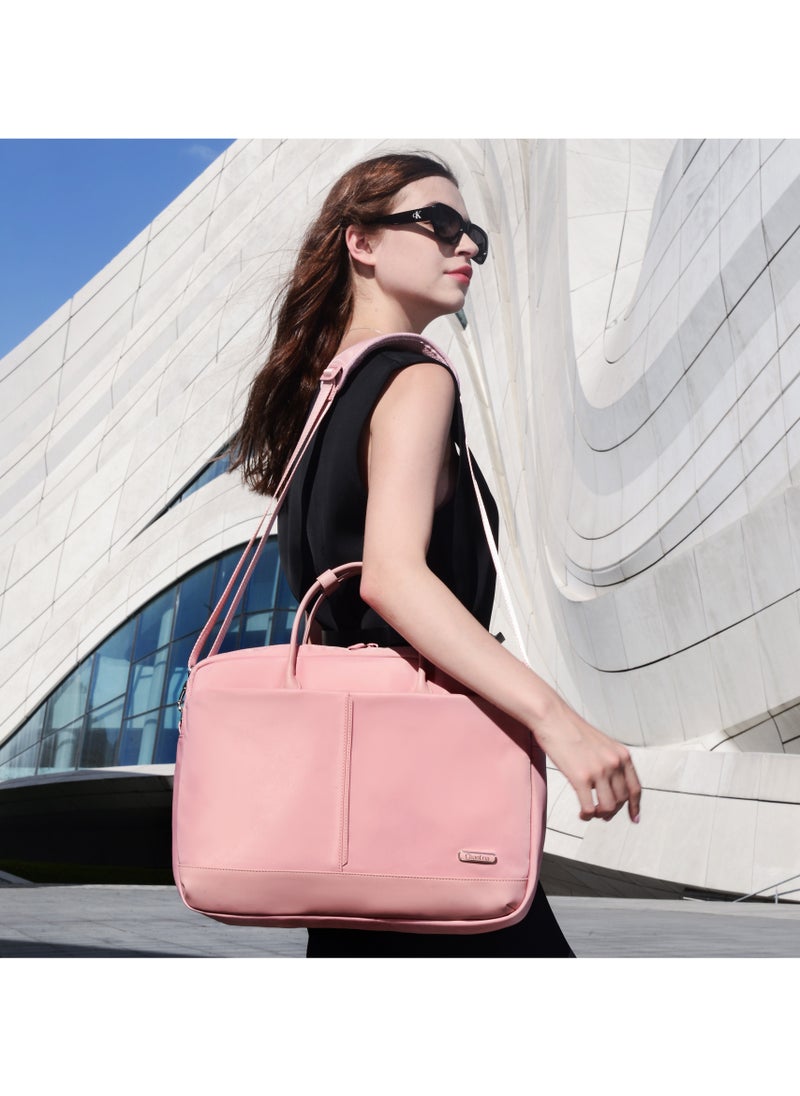 Chantria Premium Lightweight Laptop Bag for Women Water Resistant Multifunctional Hand Bag with Multiple Pockets for Casual/Work/College/ School, CB00772- Pink  - Image 5