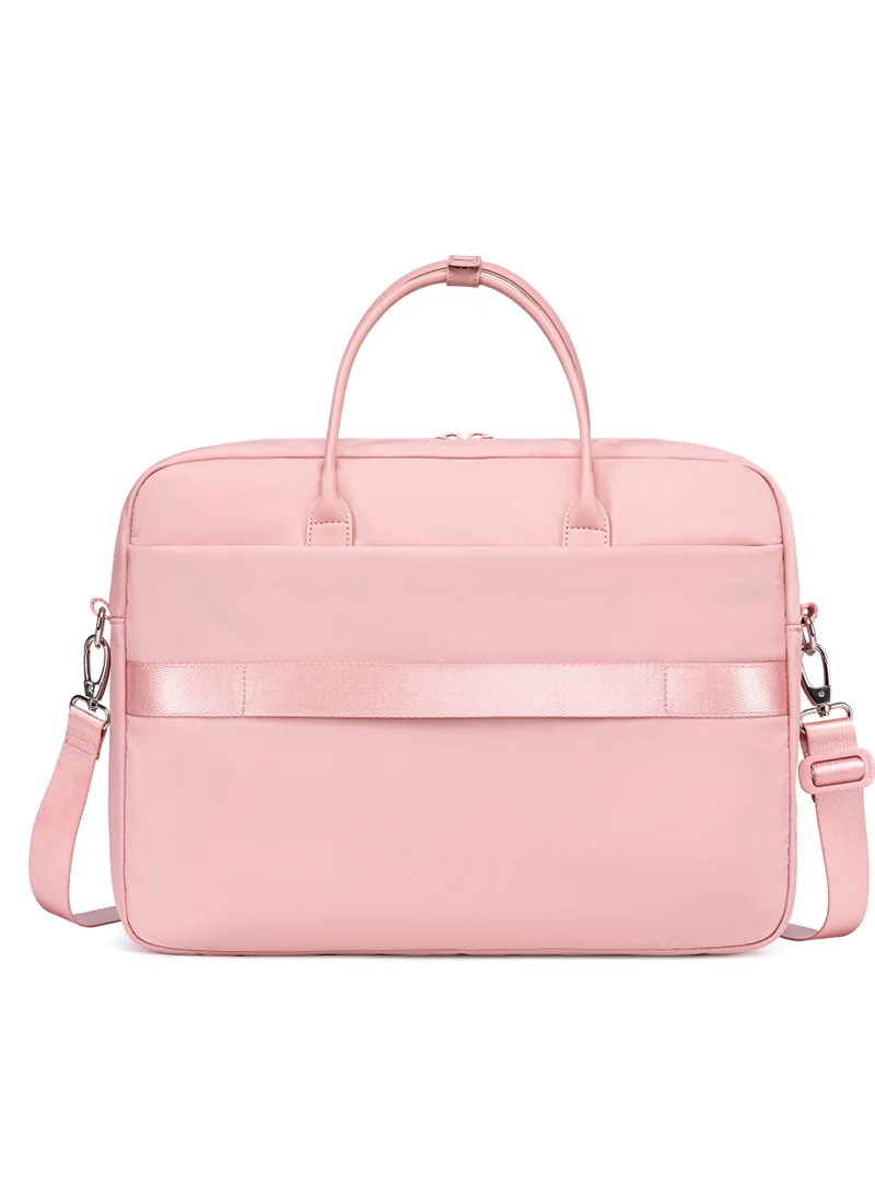Chantria Pink Premium Lightweight Laptop Bag for Women Water Resistant Multifunctional Hand Bag with Multiple Pockets for Casual/Work/College/ School, CB00772- Pink  | Best Price UAE