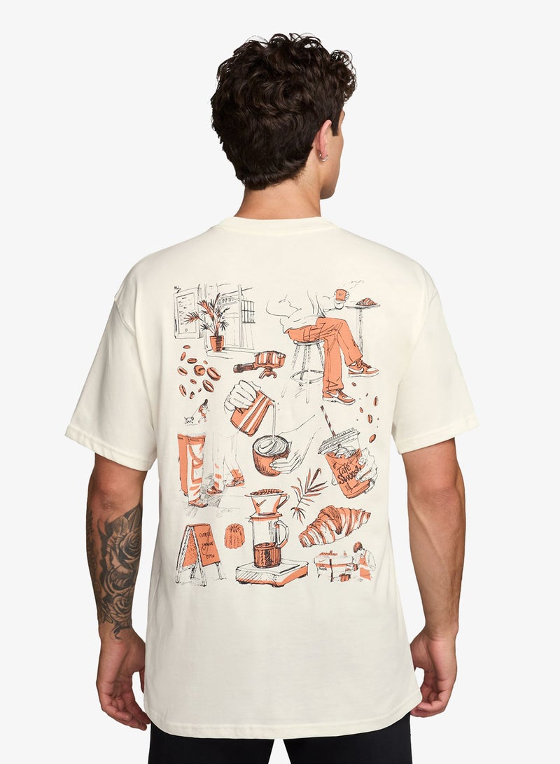 نايكي تيشيرت فضفاض برسومات مقهى سويش - Image 2