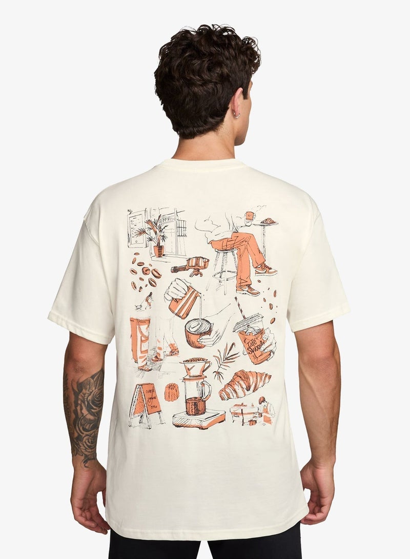 Nike Nsw Café Swoosh Illustration Loose T-Shirt - Image 2
