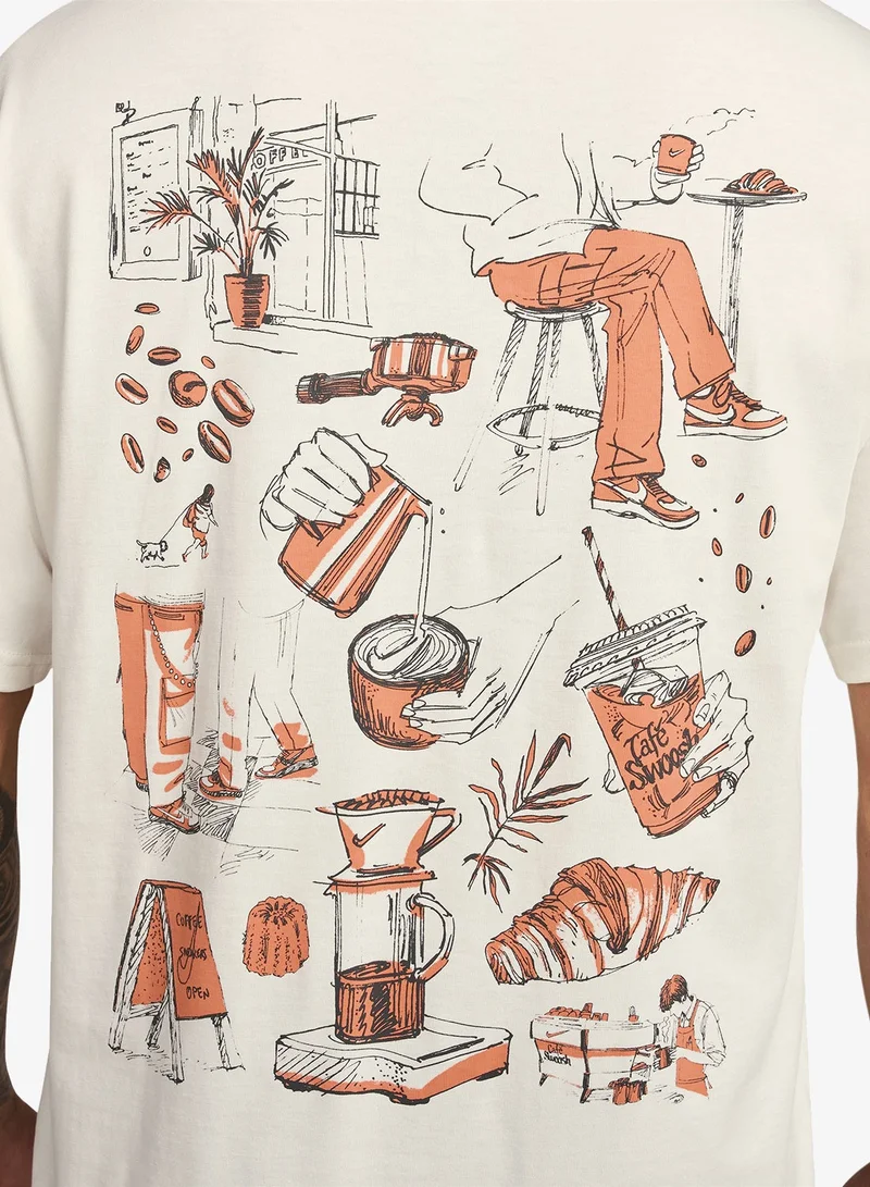 Nike Nsw Café Swoosh Illustration Loose T-Shirt