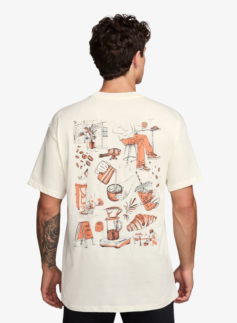 Nike Nsw Café Swoosh Illustration Loose T-Shirt - Image 2