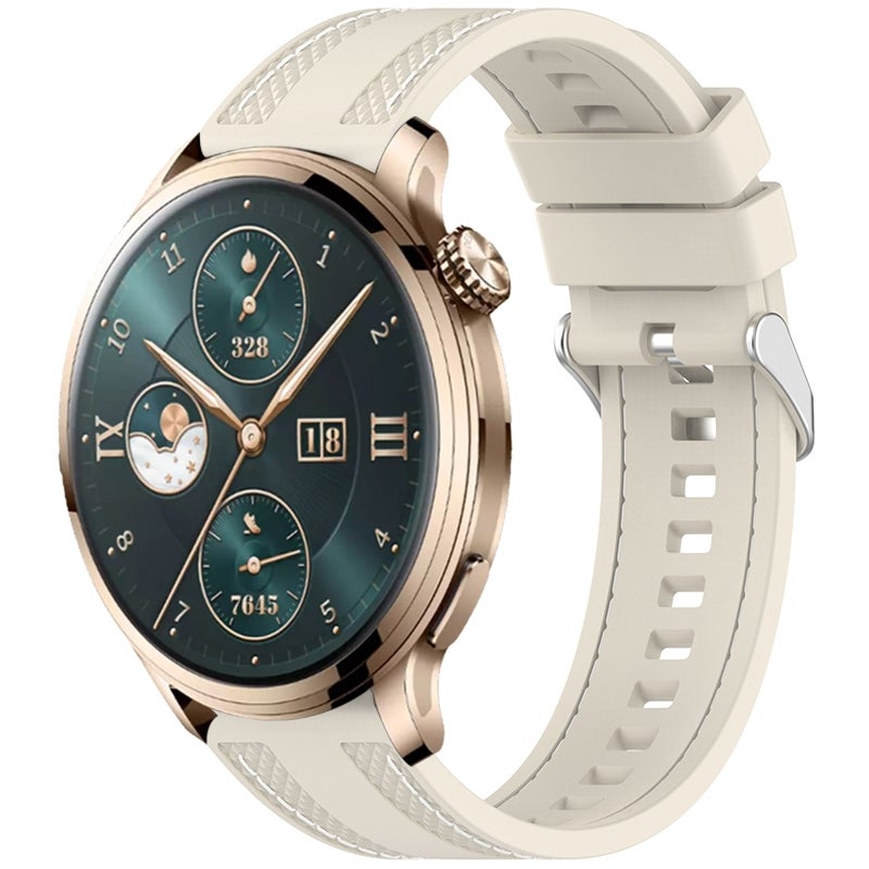 إيروريكس سوار ساعة For Honor Watch 4 Pro سريع الفك بخياطة جانبية من السيليكون (Starlight) - Image 1