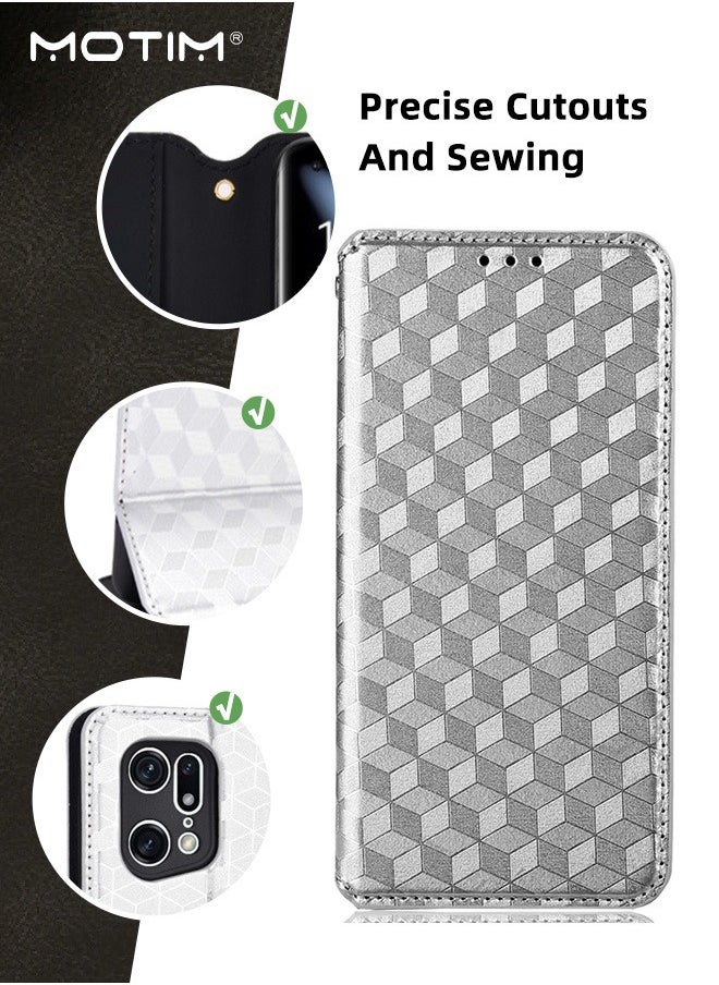 Motim Oppo Find X5/X5 Pro Phone Case Cover, Flip Leather Wallet Case with Kickstand Card Slots Holder Money Pocket, Scratch-resistant Shockproof Cover  - Image 5