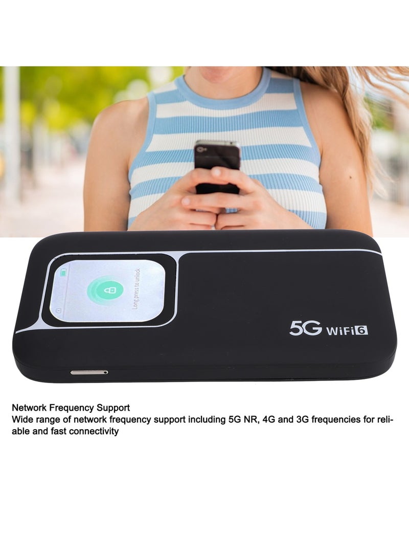 5G WiFi Mobile Hotspot High Speed Hotspot Router Connects Up to 16 Devices Portable Travel WiFi Device with 2.01 Inch Screen  - Image 4
