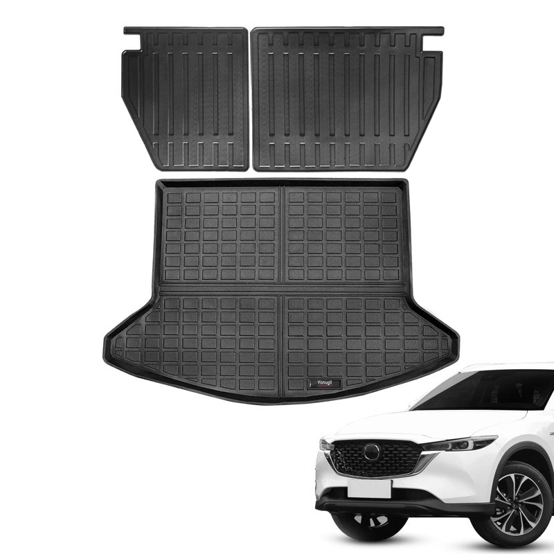 Yonugli All Weather Cargo Trunk Liner Rear Seat Backrest Mat Compatible for Mazda CX5 2017 2018 2019 2020 2021 2022 2023 2024 2025 Accessories for Mazda CX5 Cargo LinerRear Backrest Mat