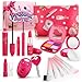 Woumserta Toddler Girl Toys Pretend Makeup Kit for Girls 35 Kids Play Makeup Set for Kids 35 46 Toddler Makeup Kit with Fake Makeup Set Car Key Make up Toy for Age 3 4 5 Year Old Girl Gifts - Image 2