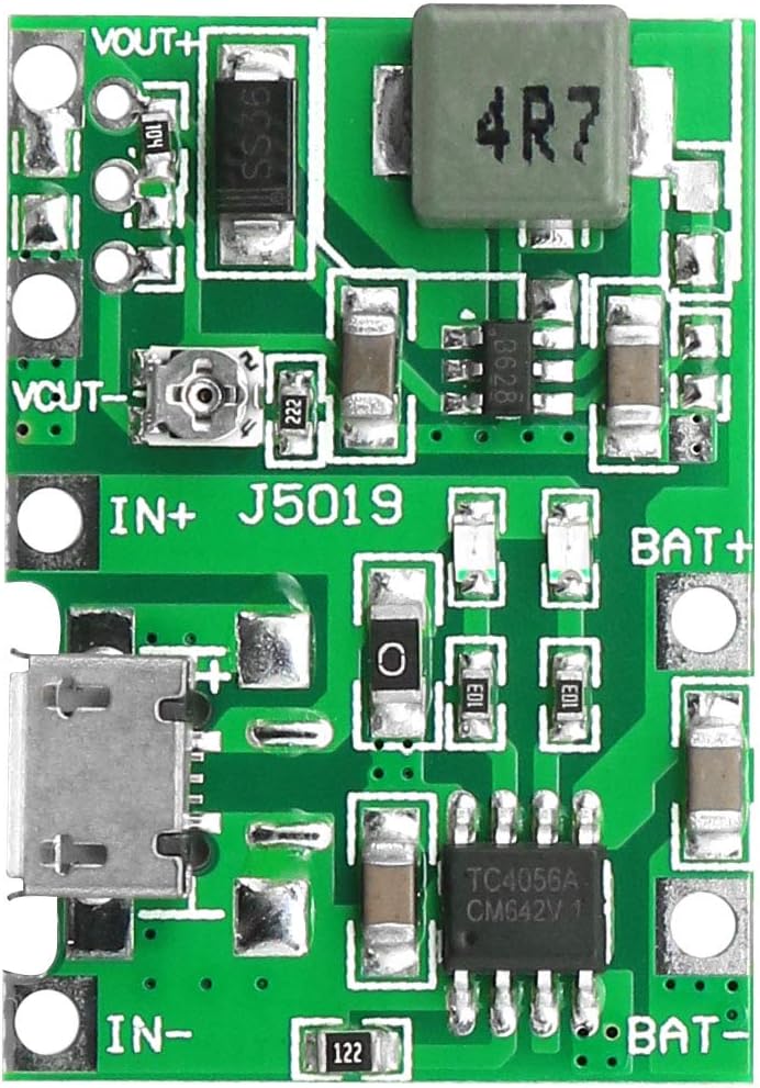 كلاراكو وحدة تصعيد الشحن والتفريغ المتكاملة من كلاركو 3.7 فولت 4.2 فولت إلى 9 فولت 5 فولت 2 أمبير، وحدة تصعيد الشحن والتفريغ المتكاملة القابلة للتعديل لبطارية الليثيوم 18650 - Image 1