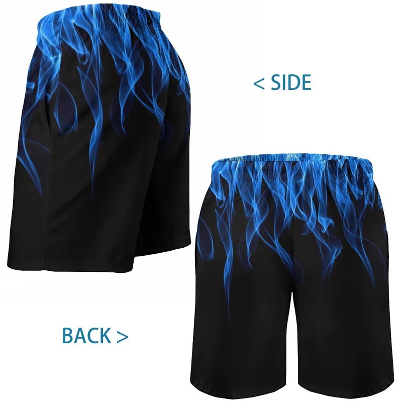Lzzidou Men's Swim Trunks Hawaiian Bathing Mesh Lining Suit Swimsuits Beach Shorts with Pockets - Image 3