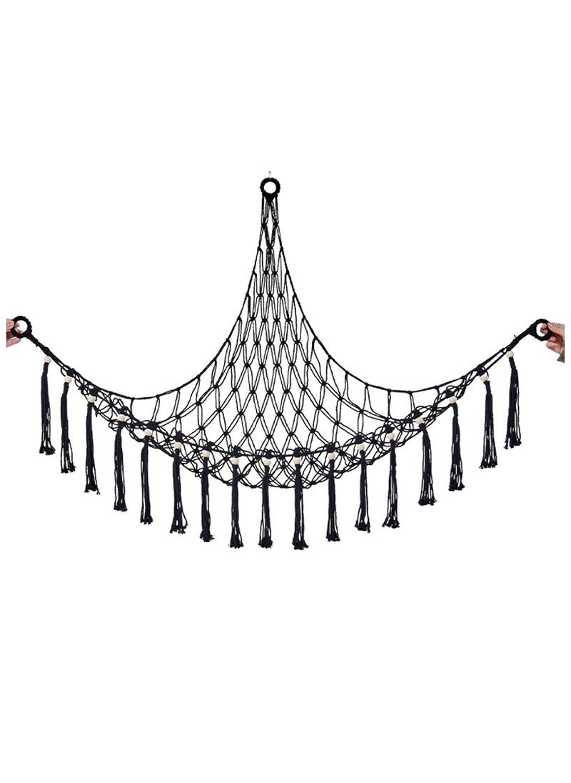 Plush toy hammock, handmade eco-friendly. Extra-large capacity, can store a variety of items. Easy to install, sturdy, safe and drop-proof. It is not only a storage artifact but also a beautiful scenery, adding neatness and beauty to the home. Quality, convenience and fashion choice, so that you can enjoy a comfortable life in Saudi Arabia, buy now to start a wonderful home journey.