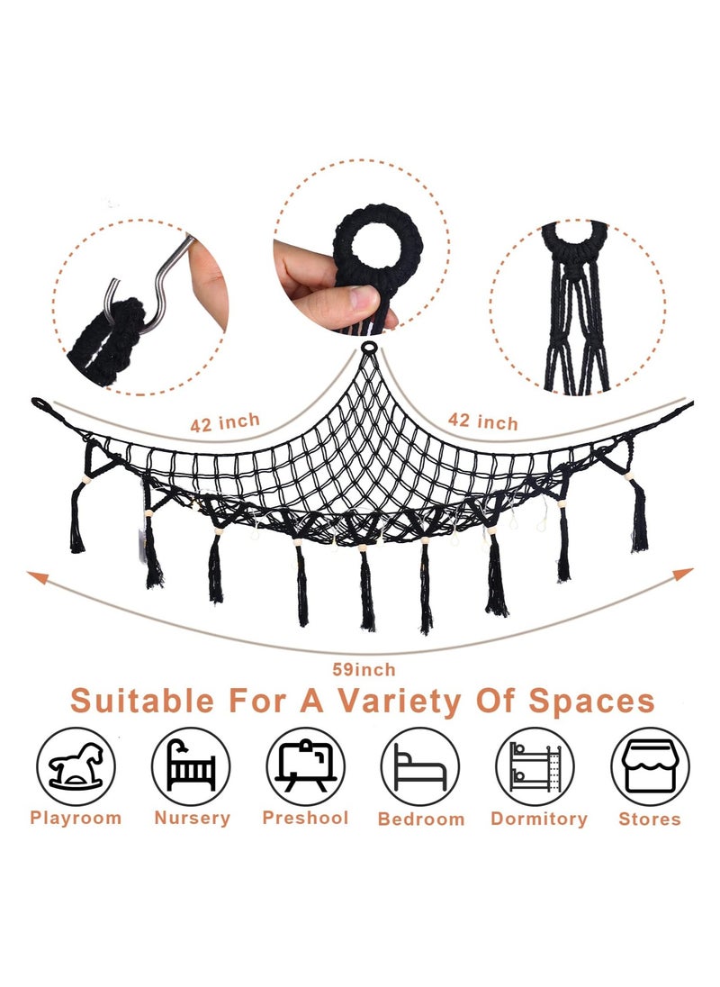 Plush toy hammock, handmade eco-friendly. Extra-large capacity, can store a variety of items. Easy to install, sturdy, safe and drop-proof. It is not only a storage artifact but also a beautiful scenery, adding neatness and beauty to the home. Quality, convenience and fashion choice, so that you can enjoy a comfortable life in Saudi Arabia, buy now to start a wonderful home journey.