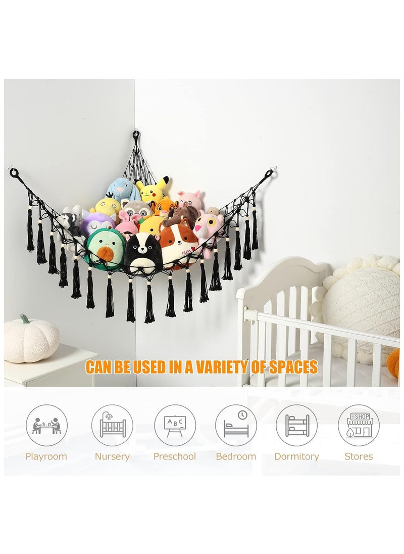 Plush toy hammock, handmade eco-friendly. Extra-large capacity, can store a variety of items. Easy to install, sturdy, safe and drop-proof. It is not only a storage artifact but also a beautiful scenery, adding neatness and beauty to the home. Quality, convenience and fashion choice, so that you can enjoy a comfortable life in Saudi Arabia, buy now to start a wonderful home journey.