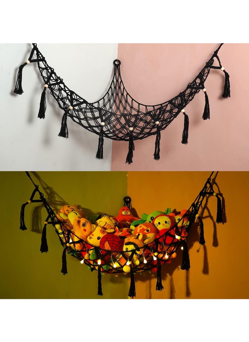 Plush toy hammock, handmade eco-friendly. Extra-large capacity, can store a variety of items. Easy to install, sturdy, safe and drop-proof. It is not only a storage artifact but also a beautiful scenery, adding neatness and beauty to the home. Quality, convenience and fashion choice, so that you can enjoy a comfortable life in Saudi Arabia, buy now to start a wonderful home journey.