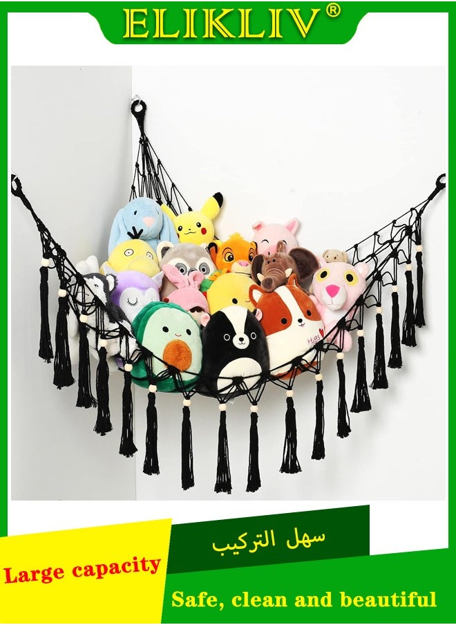 Plush toy hammock, handmade eco-friendly. Extra-large capacity, can store a variety of items. Easy to install, sturdy, safe and drop-proof. It is not only a storage artifact but also a beautiful scenery, adding neatness and beauty to the home. Quality, convenience and fashion choice, so that you can enjoy a comfortable life in Saudi Arabia, buy now to start a wonderful home journey.