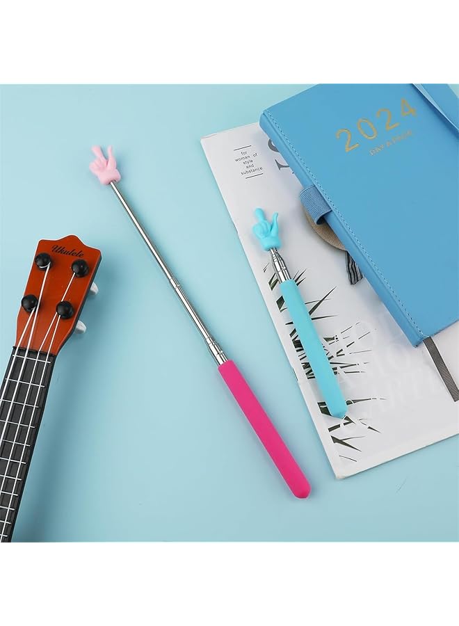 إيروريكس 4 قطع من مؤشرات المعلمين القابلة للتمديد، مؤشر اليد، مؤشر الإصبع، مؤشر عصا العرض، مؤشر السبورة البيضاء لمعلمي المدارس الابتدائية ورياض الأطفال والفصول الدراسية - Image 3