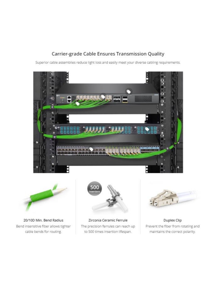 T Tech Fiber Patch Cable LC UPC/LC UPC Dual LSZH 2.0MM OM5 1M  - Image 3