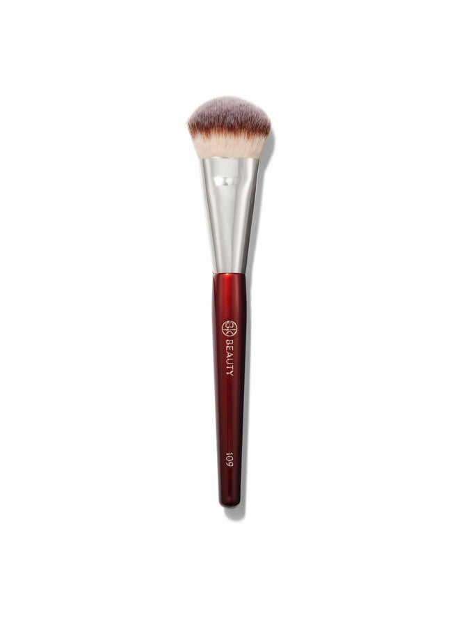 BK BEAUTY BRUSHES - 109 MINI CONTOURED FOUNDATION - Face Brush for Liquid or Cream Foundations - Bronzer, Blush & Highlighter Makeup Brush - Image 1