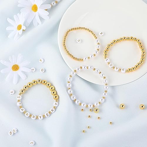 Kwizy Pearl Beads Moti Combo For Jewelry Making 1200 Pcs Acrylic Plastic Embroidery Art And Craft Kids DIY Making Purpose Loose Pearls With Holes For Bracelet Necklace Earring Sewing Crafts Decoration - Image 5
