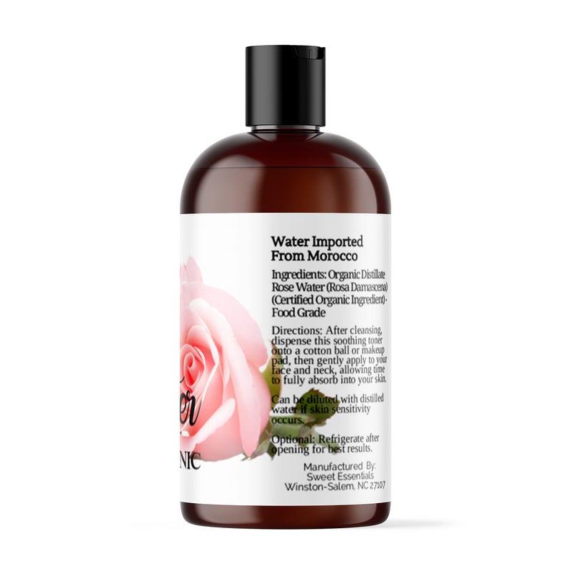 Sweet Essentials Premium Organic Moroccan Rose Water - 4oz - Imported from Morocco - 100% Pure (Food Grade) No Oils or Alcohol - Rich in Vitamin A & C. Perfect for Reviving, Hydrating & Rejuvenating Your Face & Neck - Image 5