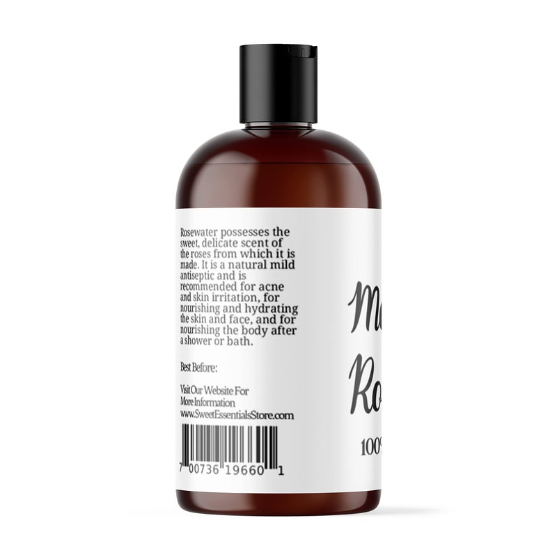 Sweet Essentials Premium Organic Moroccan Rose Water - 4oz - Imported from Morocco - 100% Pure (Food Grade) No Oils or Alcohol - Rich in Vitamin A & C. Perfect for Reviving, Hydrating & Rejuvenating Your Face & Neck - Image 4