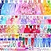 Bymore 195 Pcs Doll Clothes and Accessories Kit Include Princess Gowns Fashion Skirt Slip Dresses Tops Pants Bikini Swimsuits Shoes Crowns Necklaces Glasses Hangers in Gift Box for 1112 Dolls - Image 2