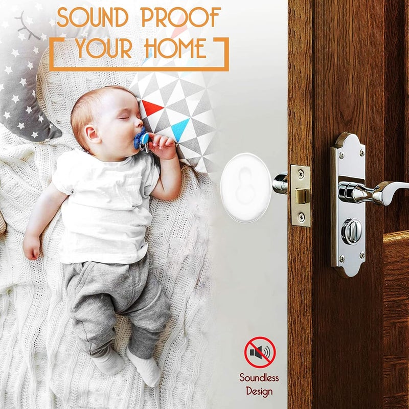 كلاراكو مصدات أبواب Klarako، 6 قطع، مقبض باب، سدادة مقبض الباب، مقبض باب من السيليكون، درع جداري، مقبض باب، مقابض خزائن الحائط، درع جداري لمقبض الباب، جل السيليكا بدون أثر، ملصقات كتم الصوت - Image 3