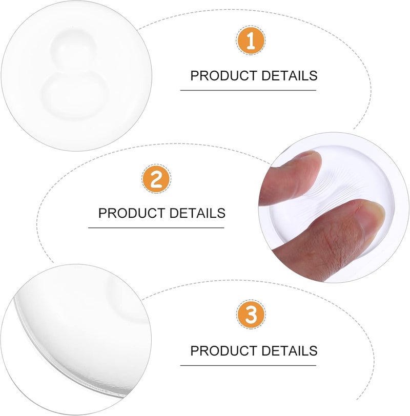 كلاراكو مصدات أبواب Klarako، 6 قطع، مقبض باب، سدادة مقبض الباب، مقبض باب من السيليكون، درع جداري، مقبض باب، مقابض خزائن الحائط، درع جداري لمقبض الباب، جل السيليكا بدون أثر، ملصقات كتم الصوت - Image 4