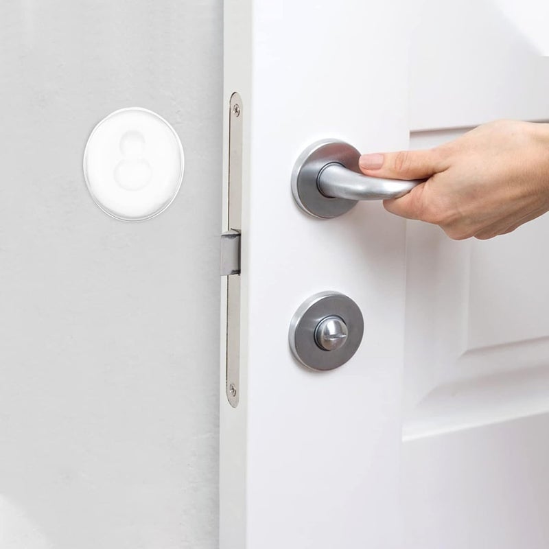 كلاراكو مصدات أبواب Klarako، 6 قطع، مقبض باب، سدادة مقبض الباب، مقبض باب من السيليكون، درع جداري، مقبض باب، مقابض خزائن الحائط، درع جداري لمقبض الباب، جل السيليكا بدون أثر، ملصقات كتم الصوت - Image 5