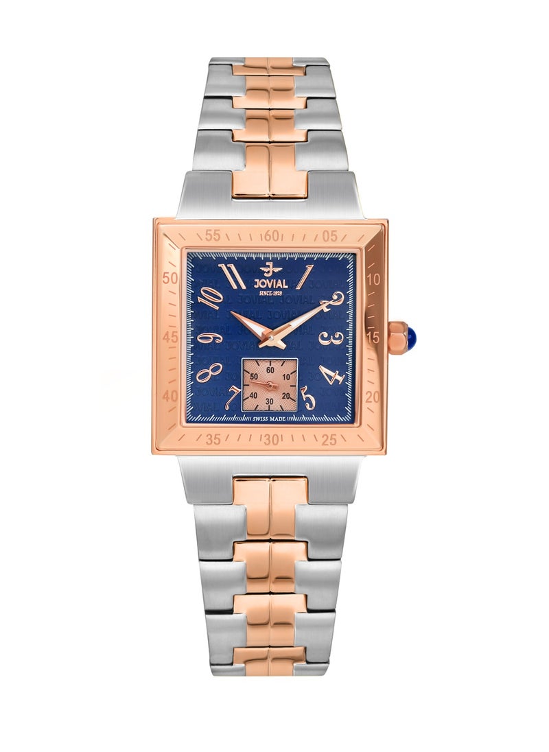 Jovial Women's Fashion metal band watch, 32mm, Blue  - Image 1