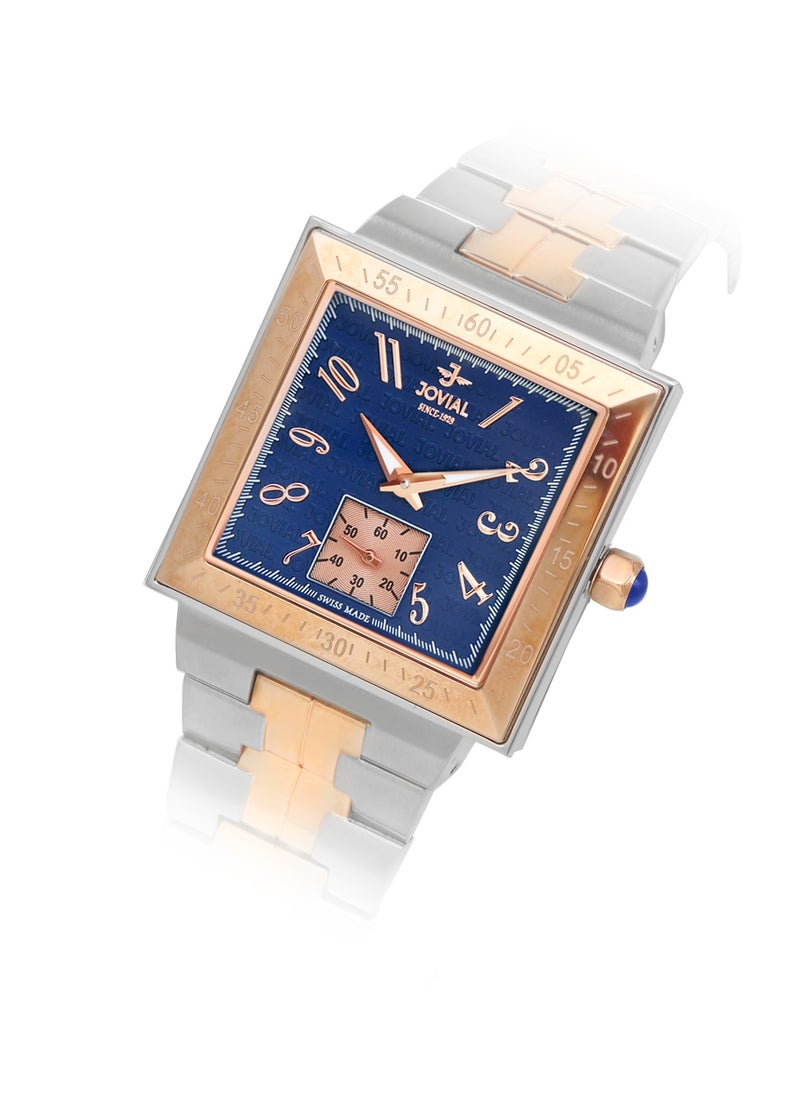 Jovial Women's Fashion metal band watch, 32mm, Blue  - Image 2